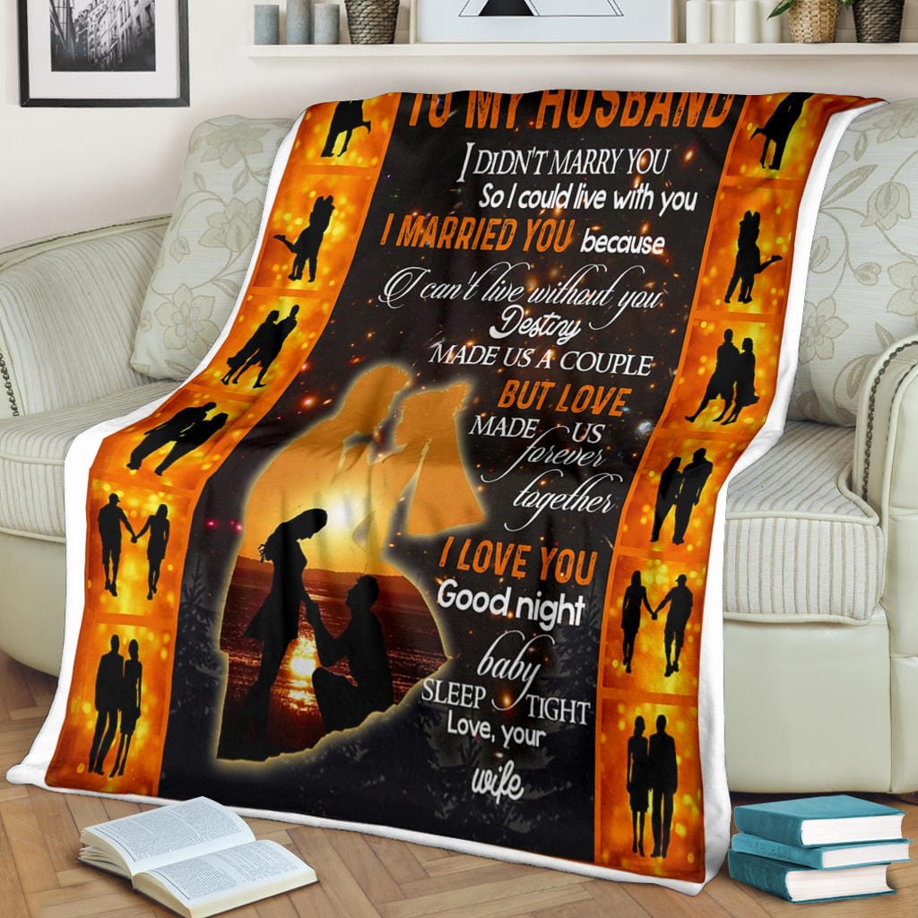 To My Husband Premium Fleece Blanket