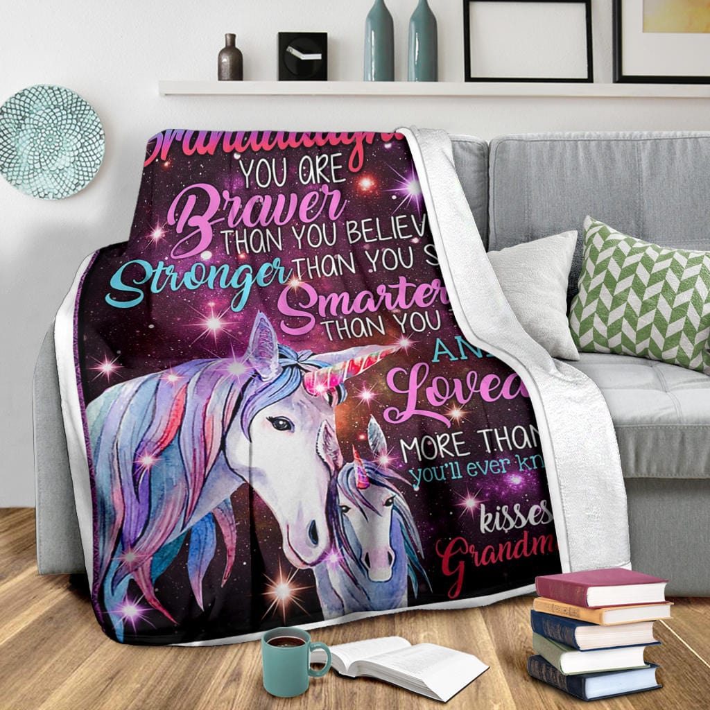 To My Granddaughter Premium Fleece Blanket