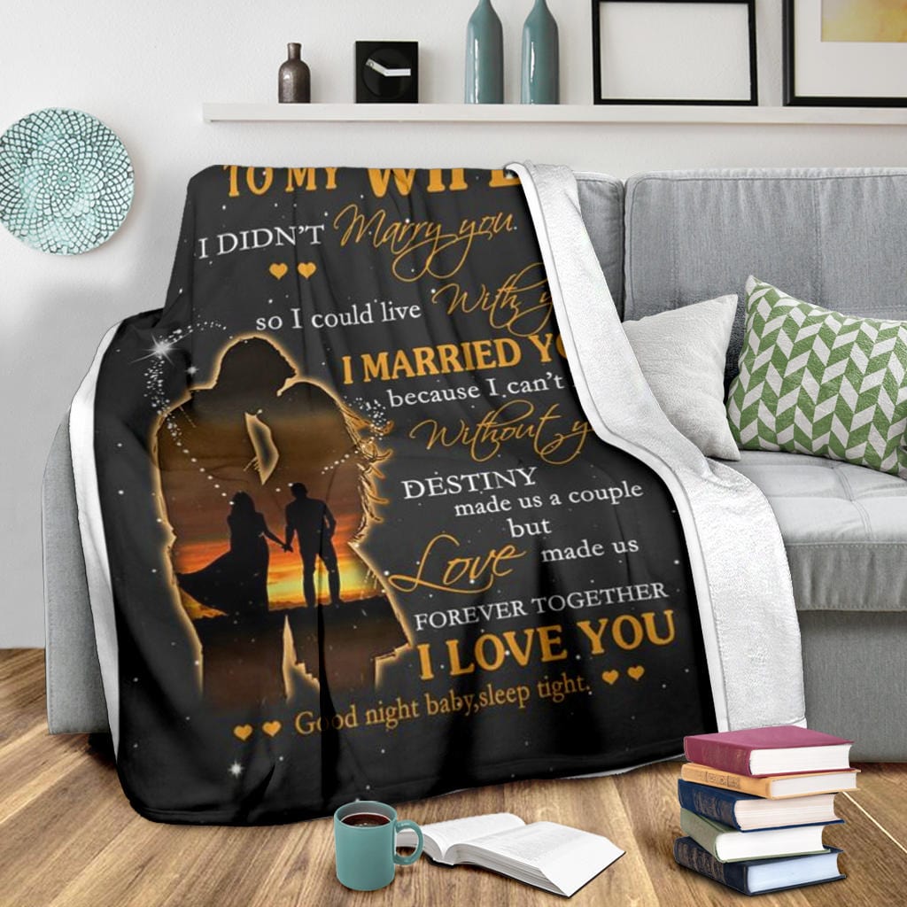 To My Wife Premium Fleece Blanket