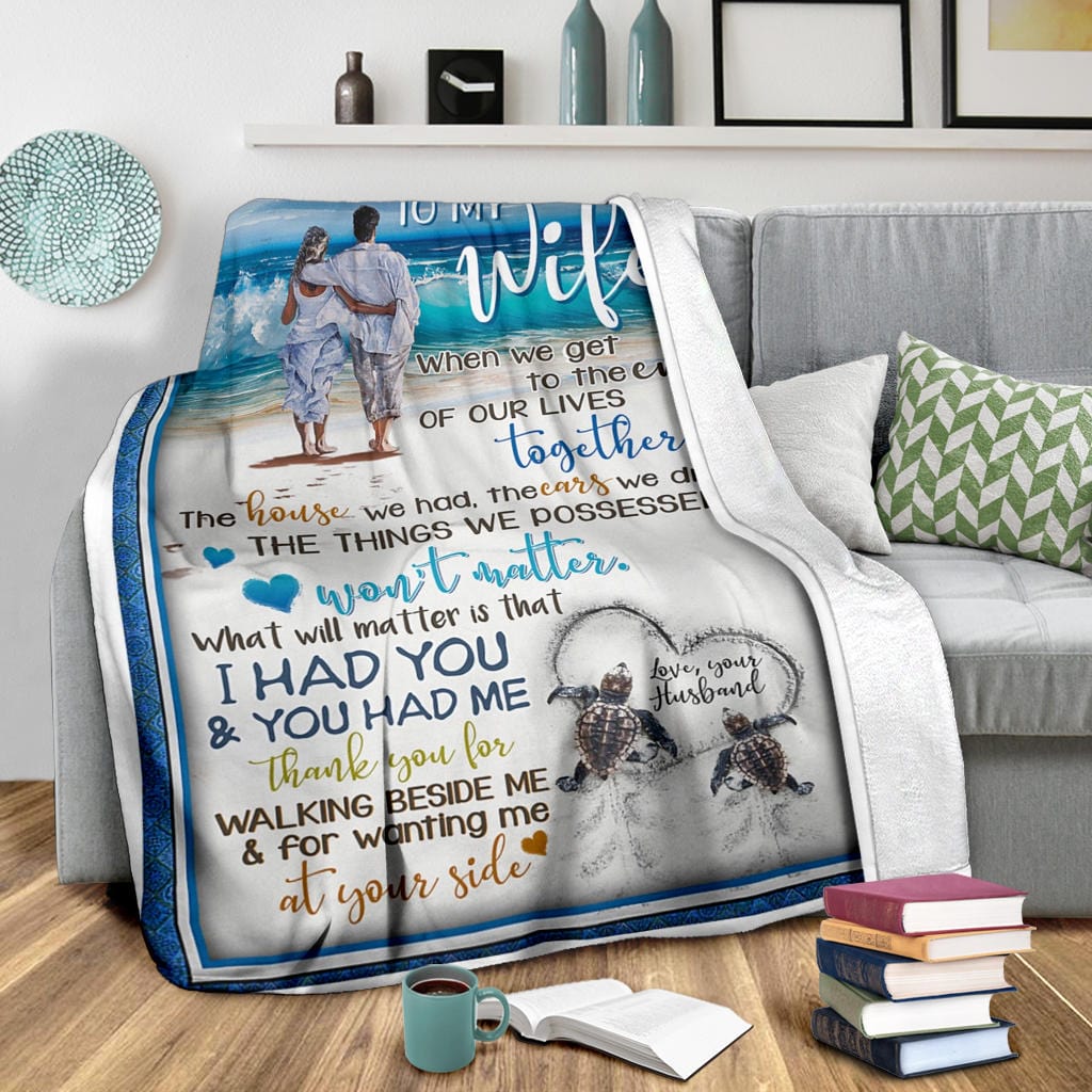 To My Wife Premium Fleece Blanket