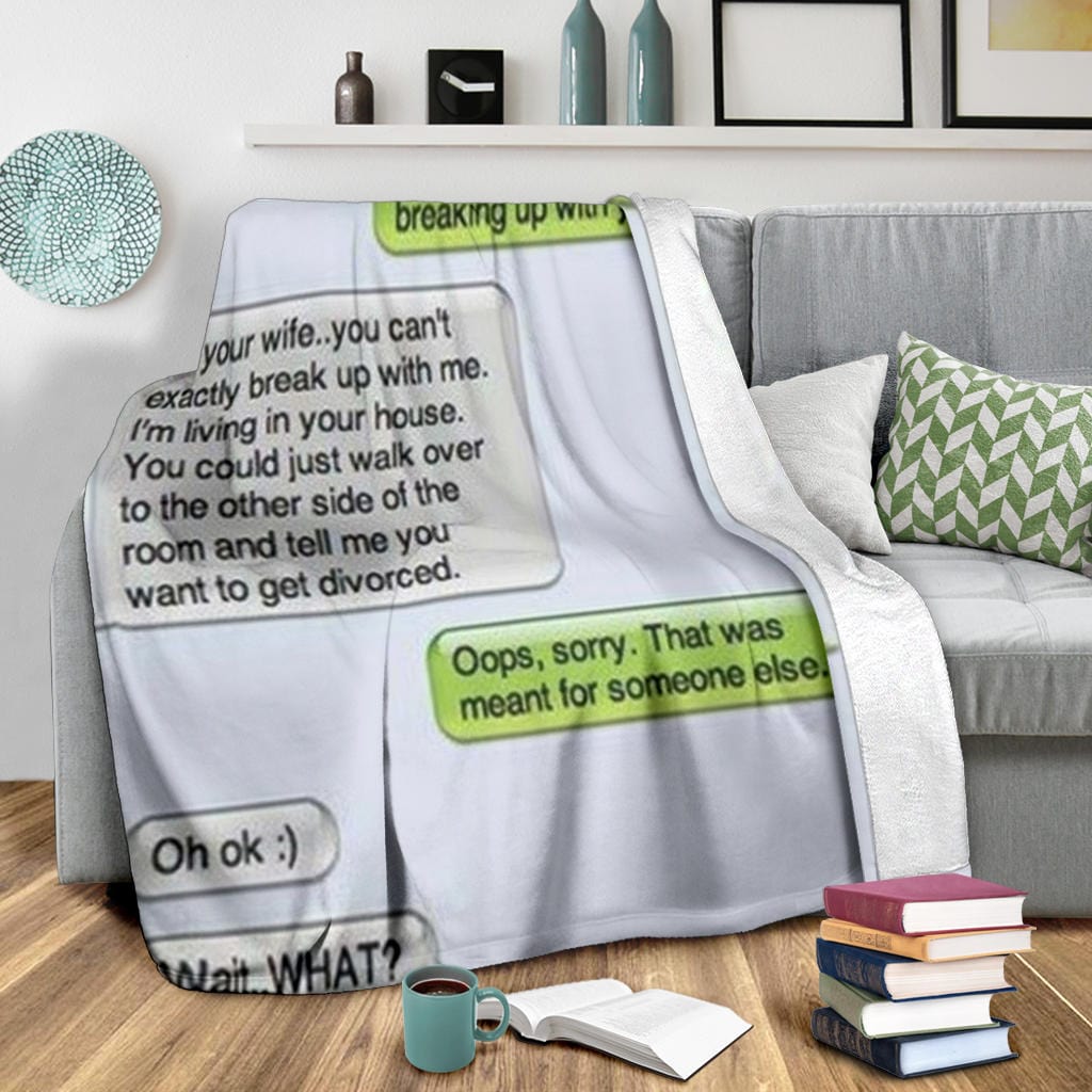 I Don't Think Text Premium Fleece Blanket