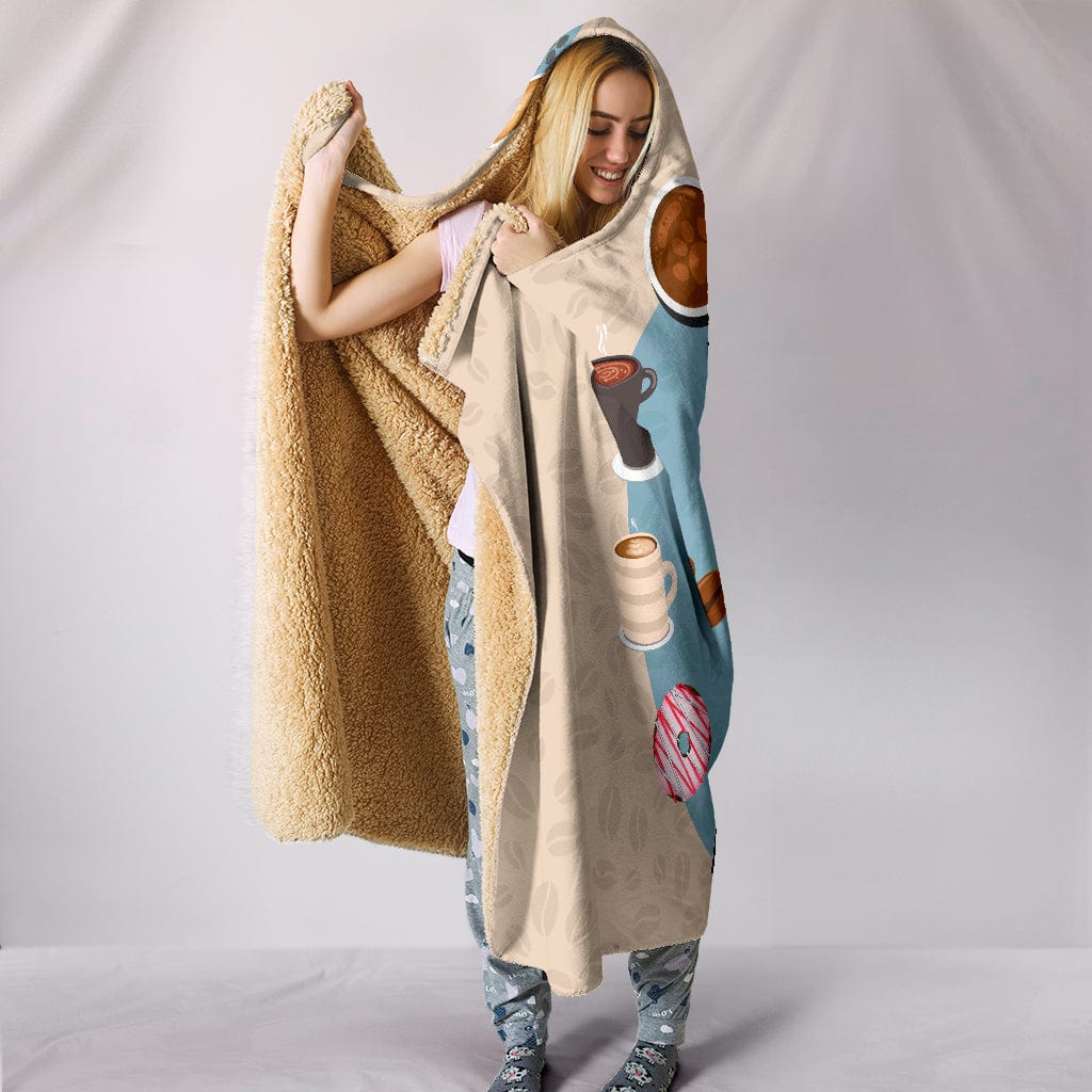 Husky Lovers Coffee Club Hooded Blanket