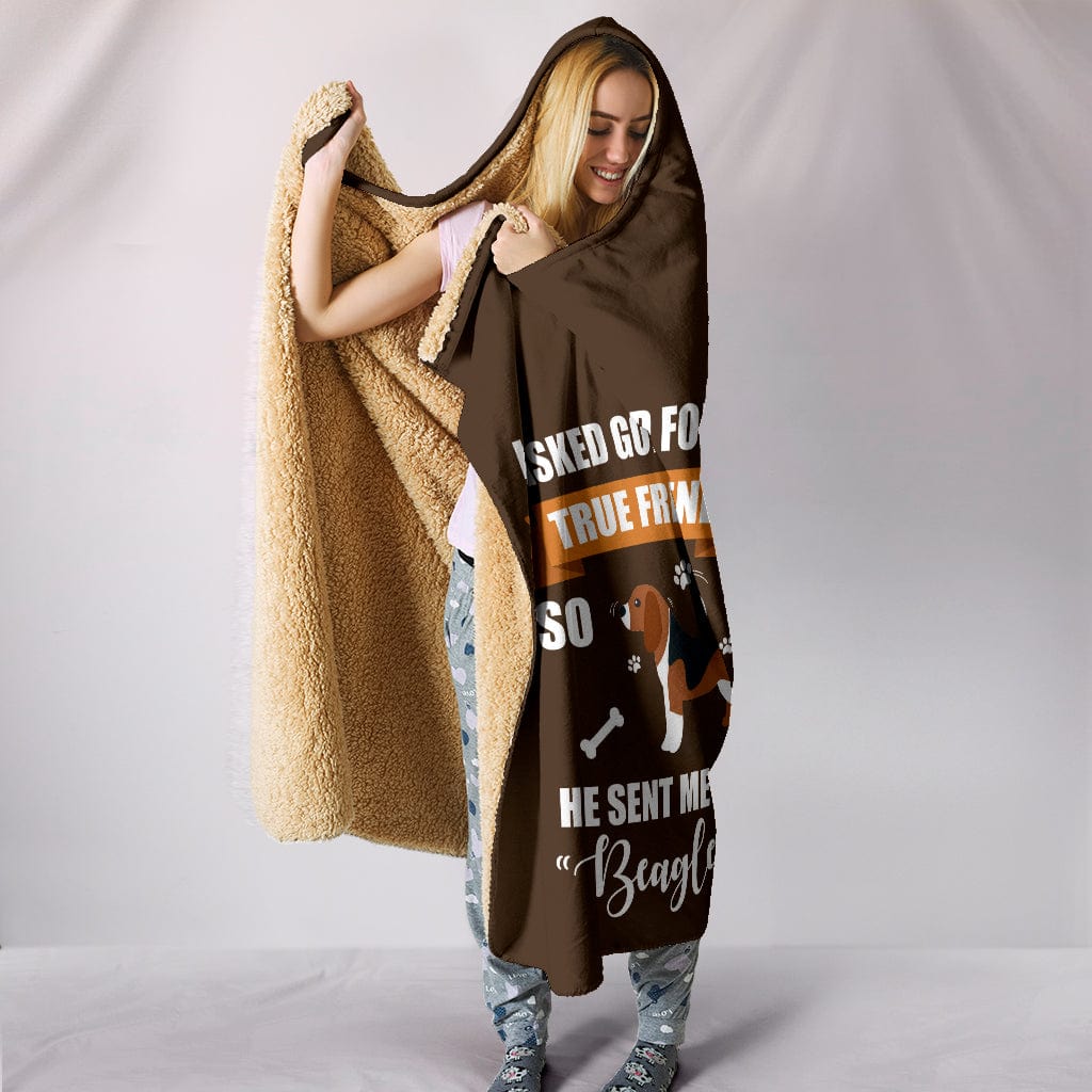 Beagle True Friend Custom Hoodie Blanket