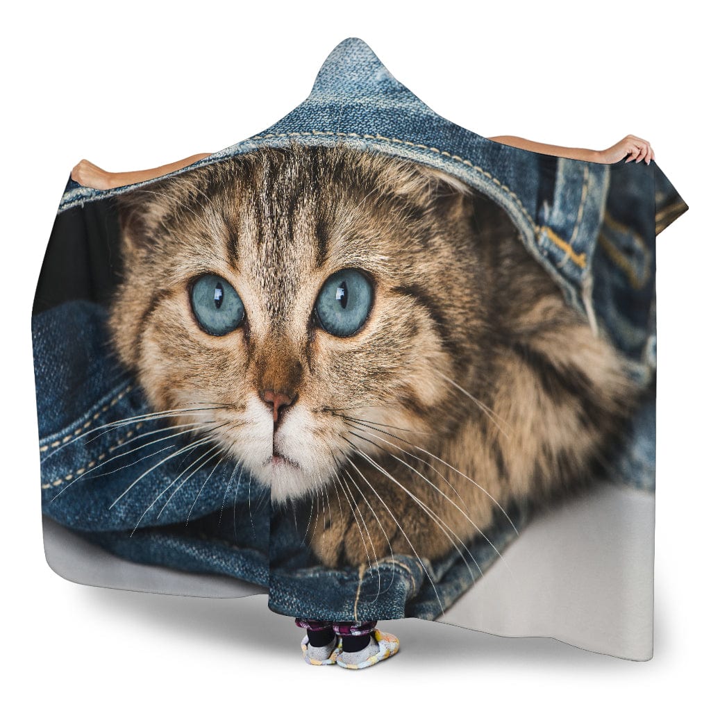 Kitten Hooded Blanket