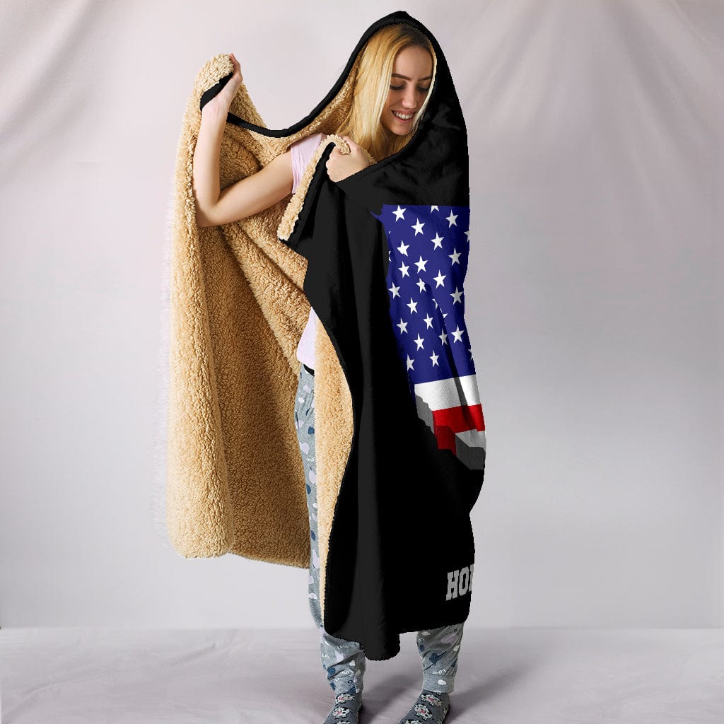 USA Home Sweet Home Hooded Blanket