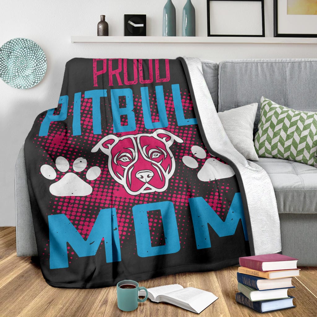 Proud Pitbull Mom Premium Blanket