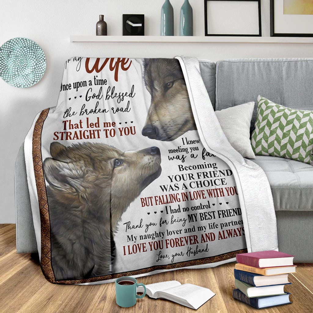 To My Wife Premium Fleece Blanket