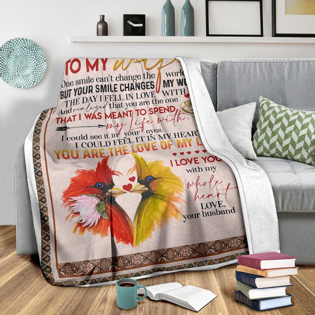 To My Wife Premium Fleece Blanket