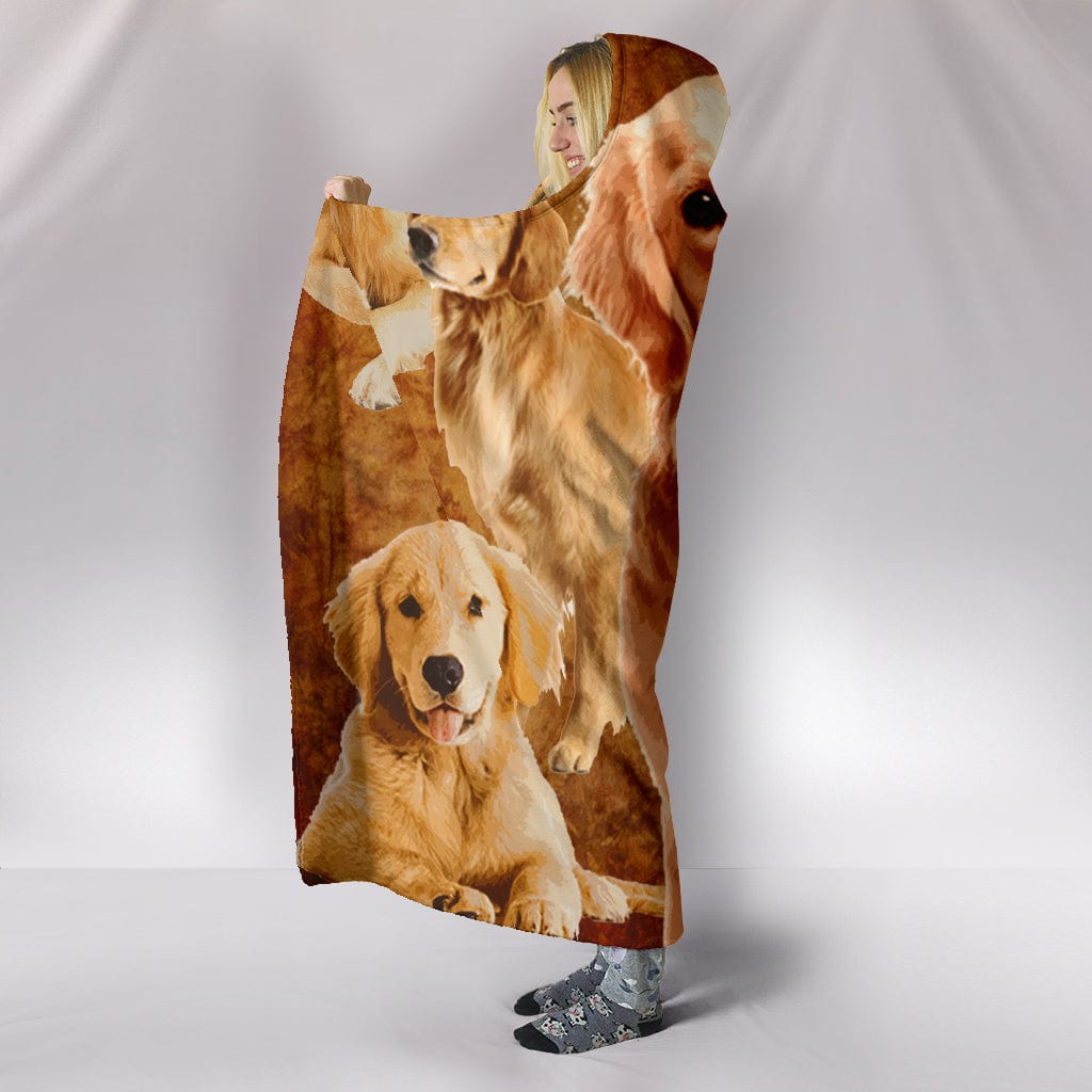 Golden Retriever Hooded Blanket