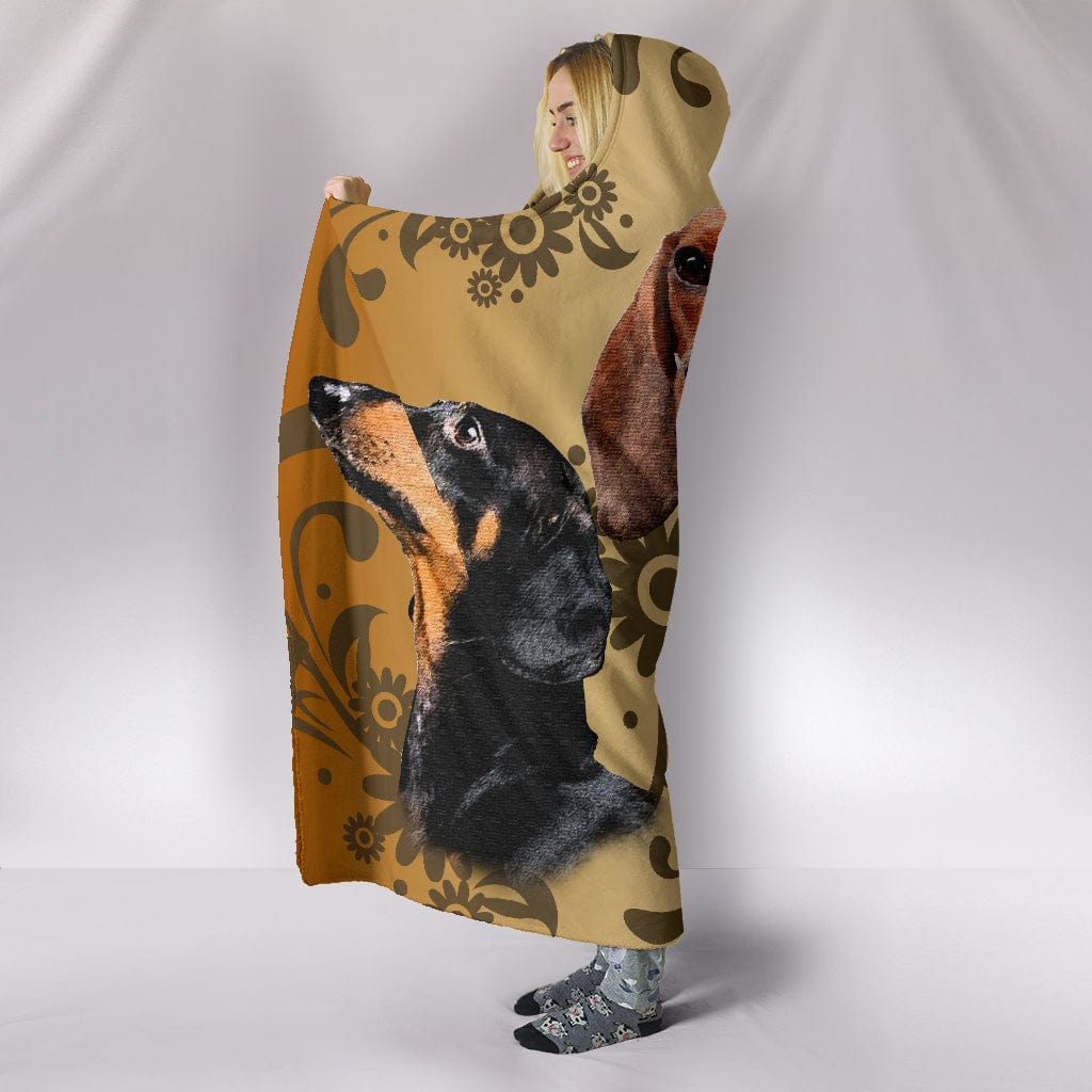 Dachshund Love Hooded Blanket