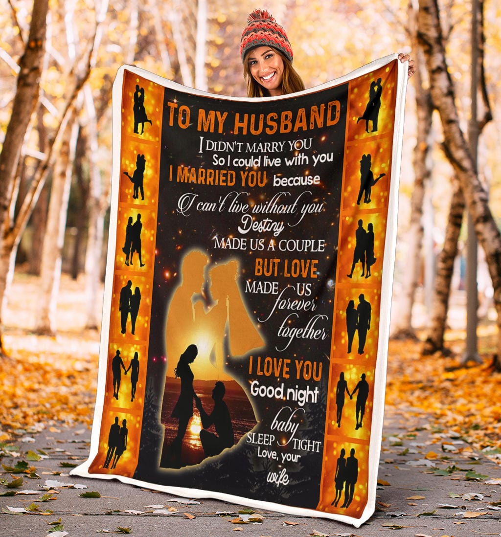 To My Husband Premium Fleece Blanket