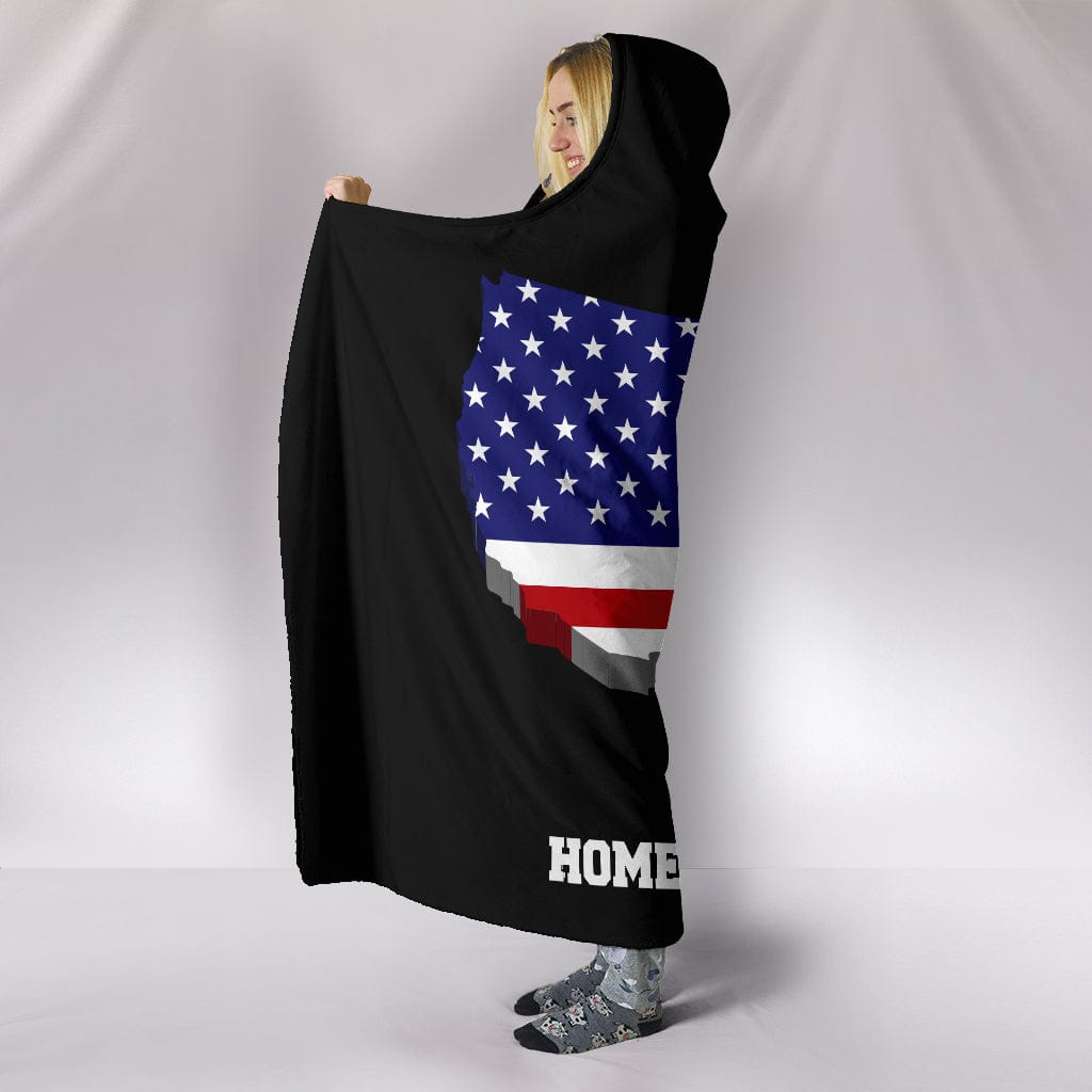 USA Home Sweet Home Hooded Blanket