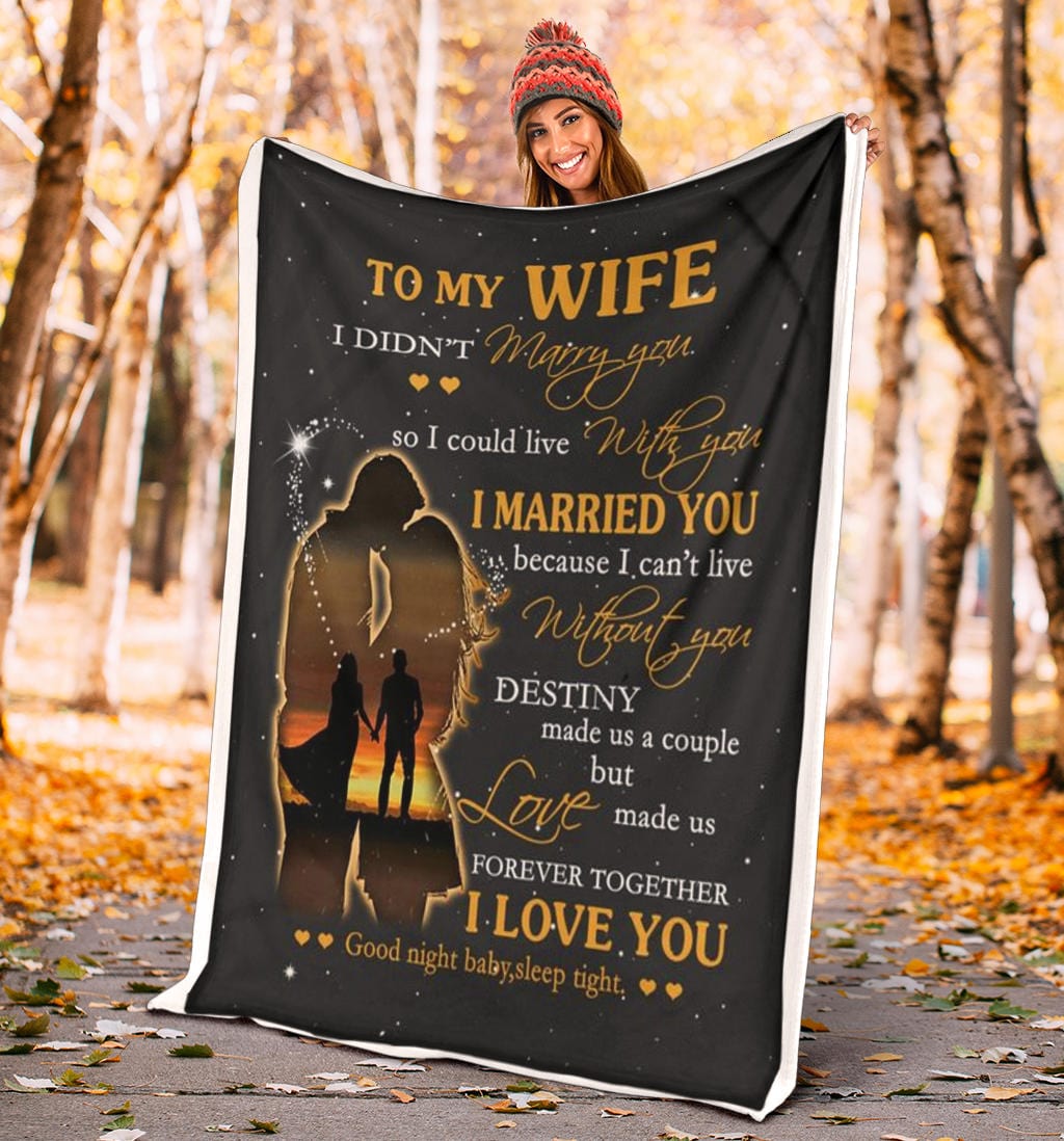 To My Wife Premium Fleece Blanket