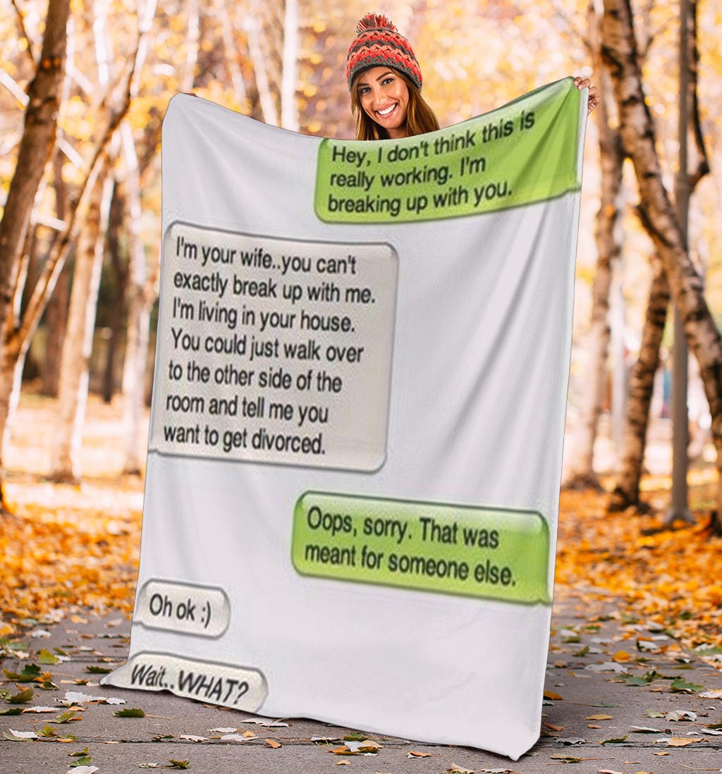 I Don't Think Text Premium Fleece Blanket