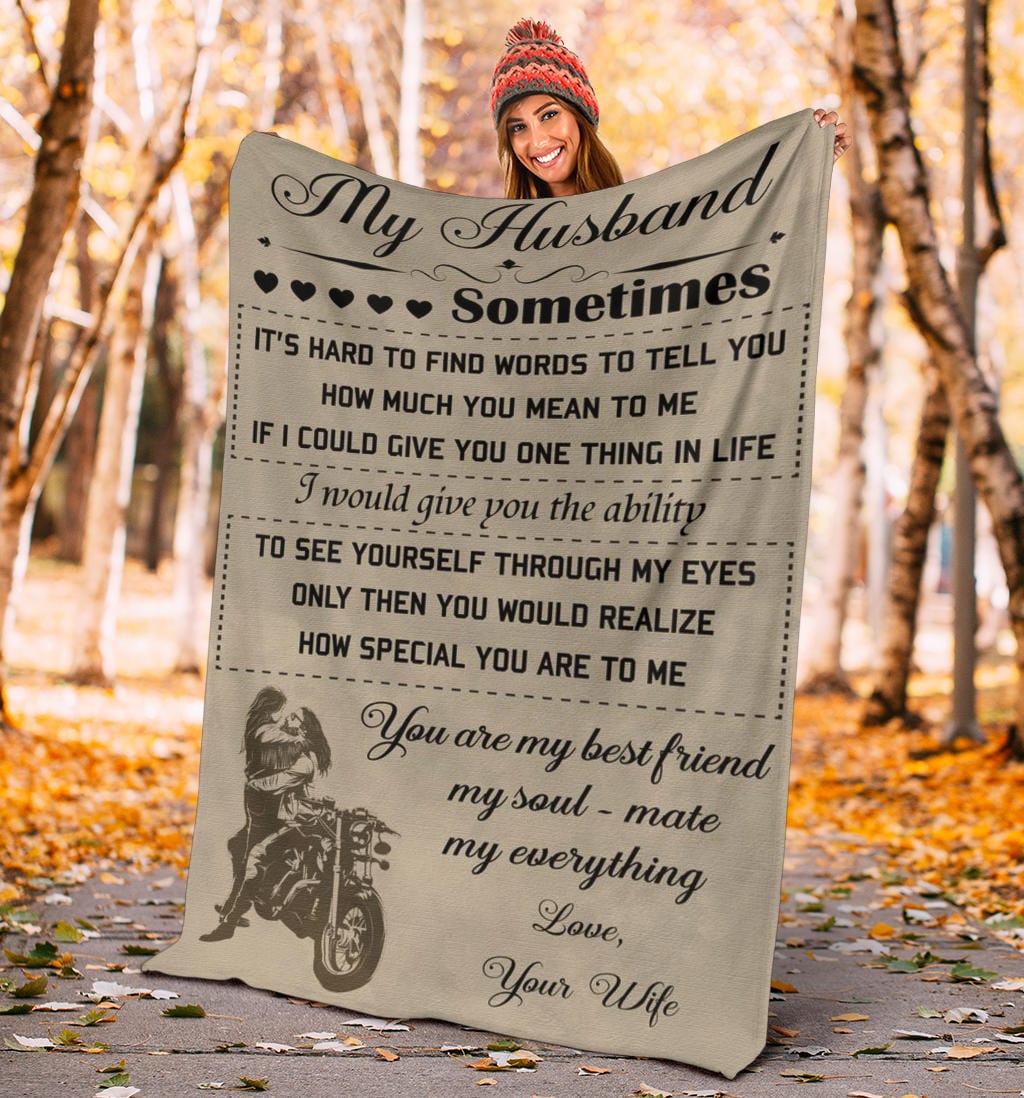 To My Husband Premium Fleece Blanket