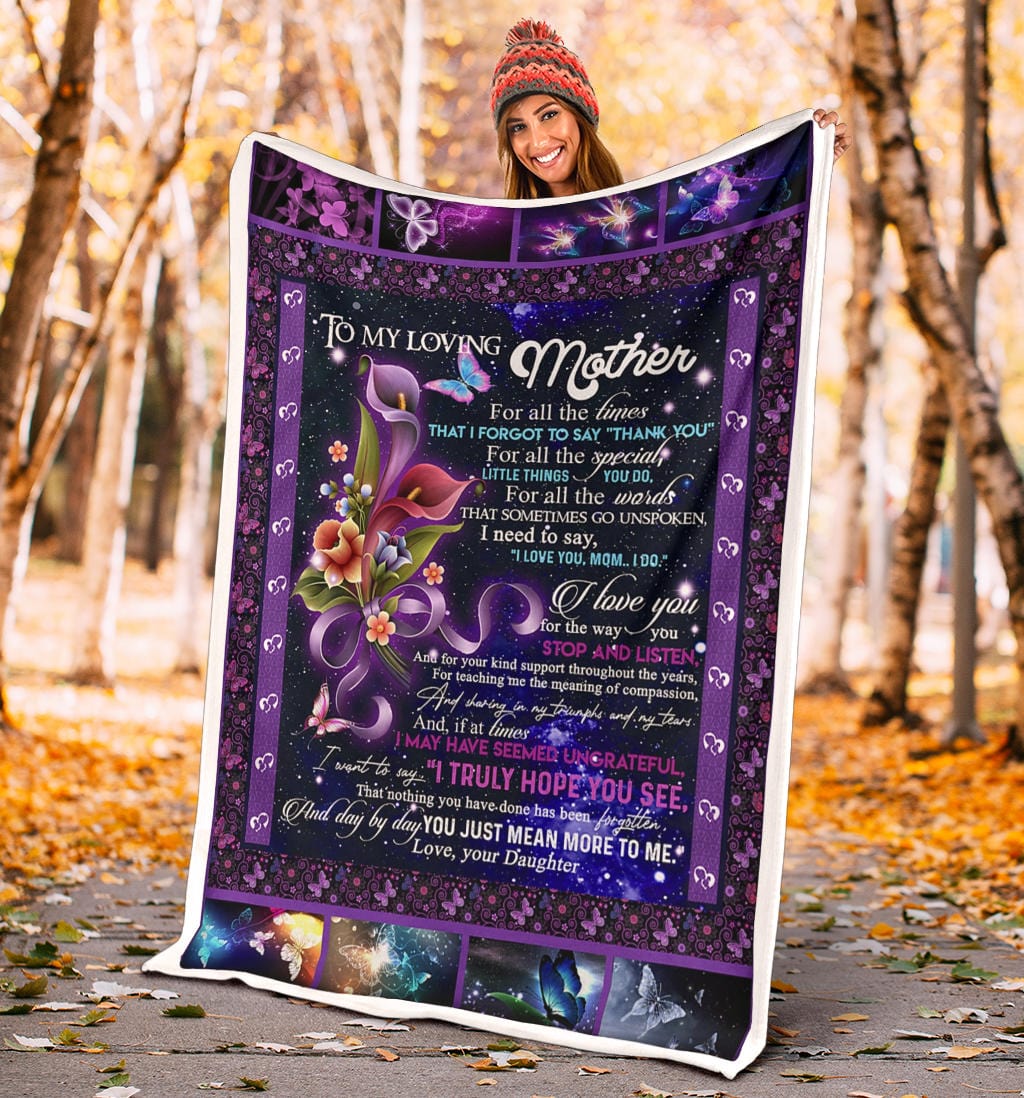 To My Loving Mother Premium Fleece Blanket