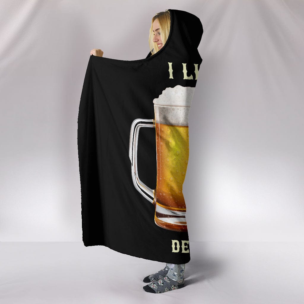 I Like Beer Deal With It Hooded Blanket