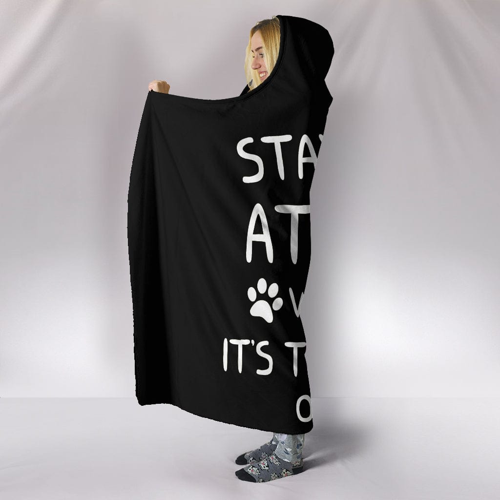 Stay warm at home with dogs Hooded Blanket