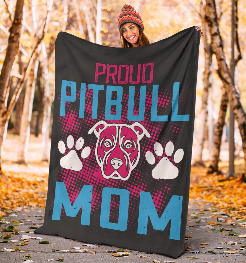 Proud Pitbull Mom Premium Blanket