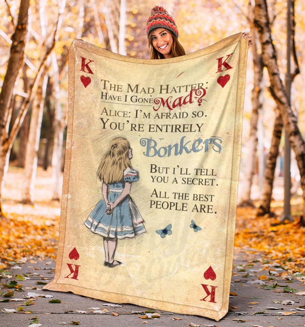 The Mad Hatter Premium Fleece Blanket