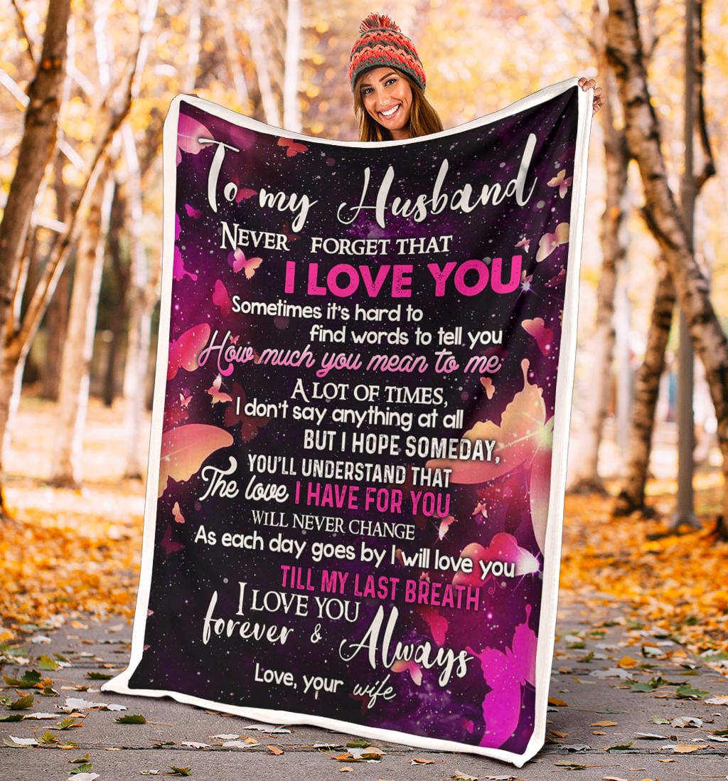 To My Husband Premium Fleece Blanket