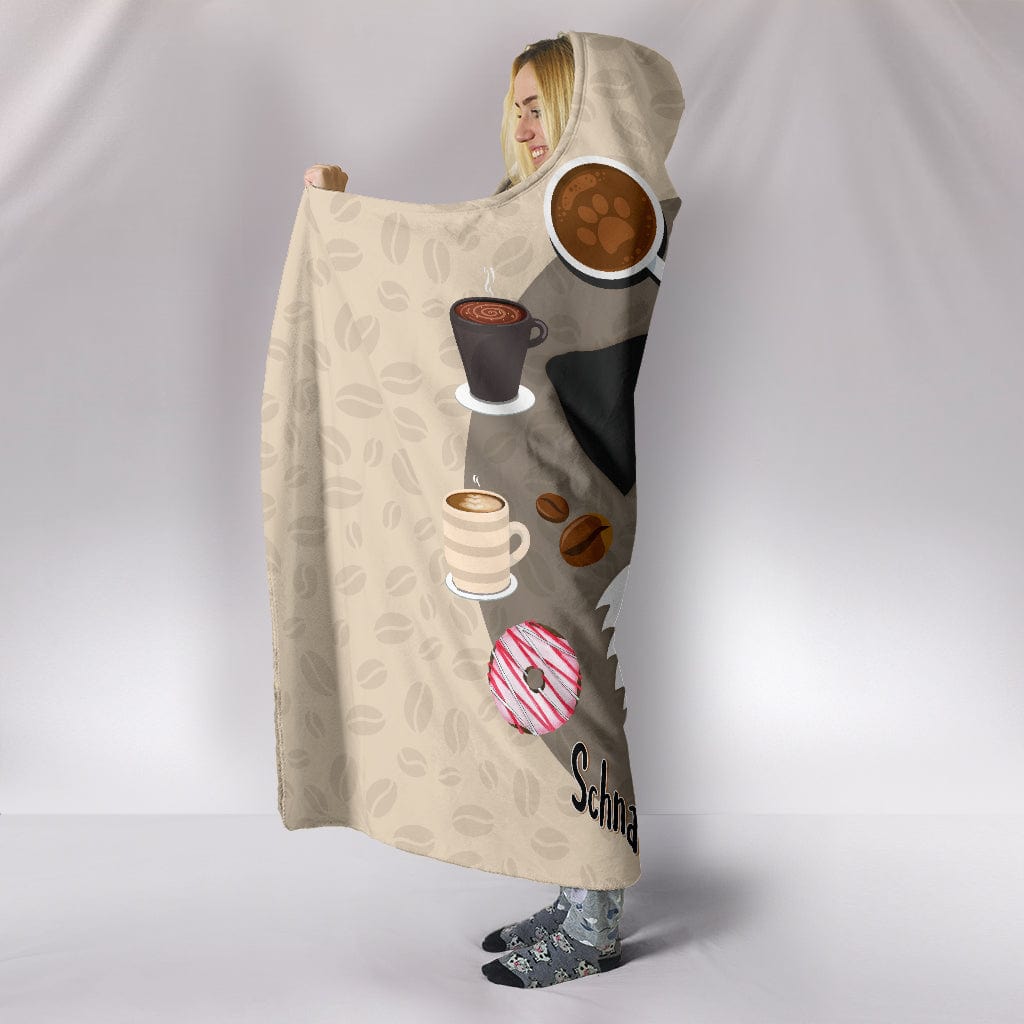 Schnauzer Lovers Coffee Club Hooded Blanket