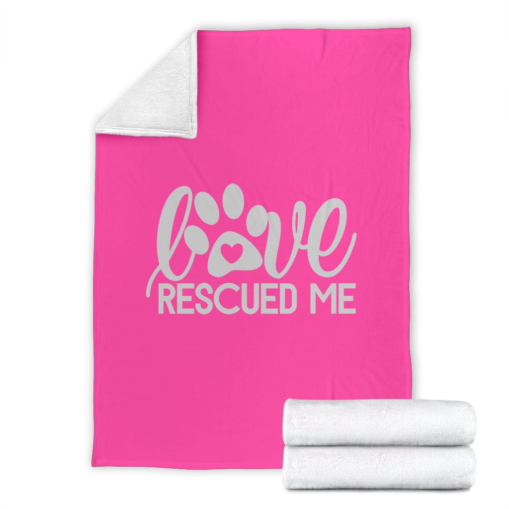 Love Rescued Me Premium Fleece Blanket