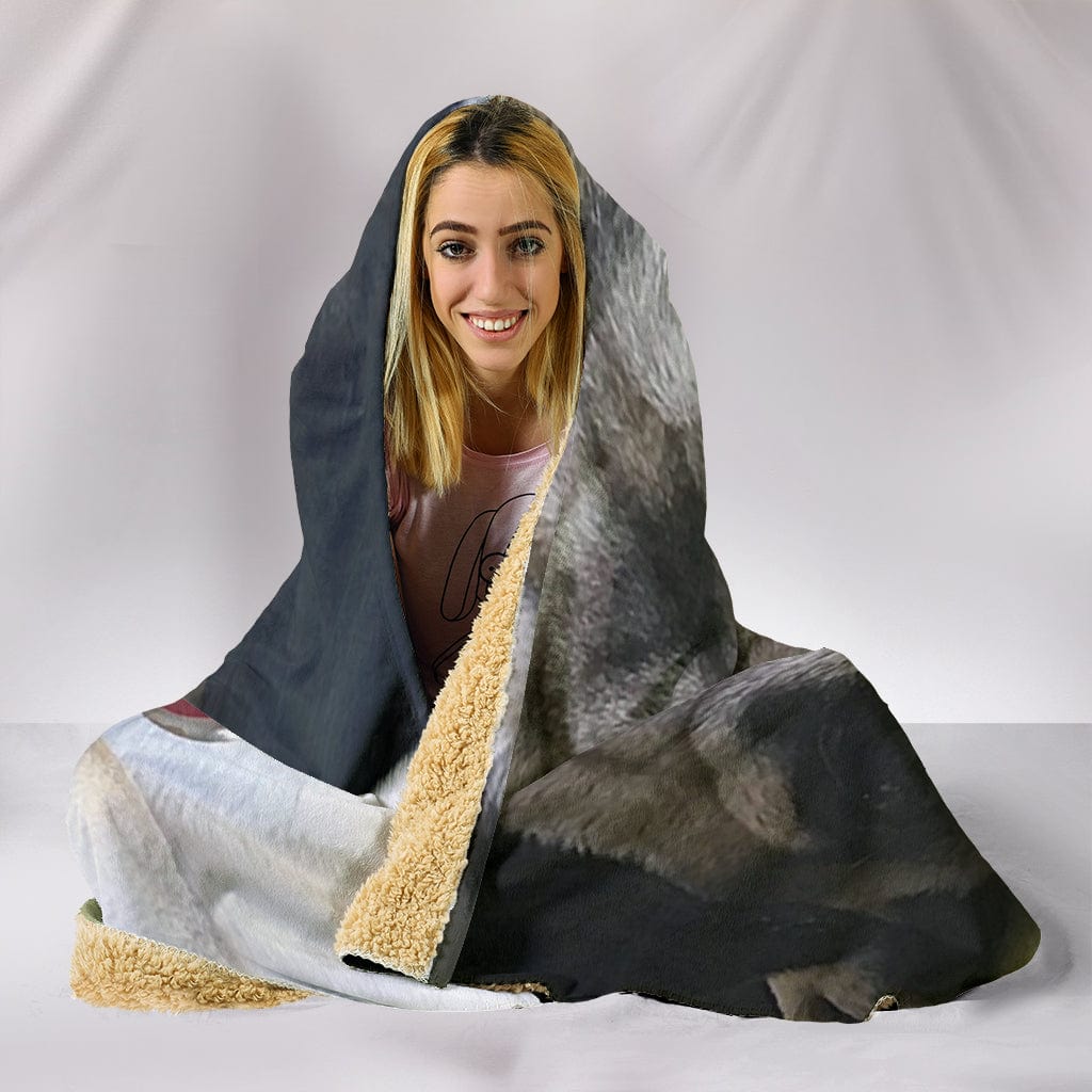 Pug Lounging Hooded Blanket