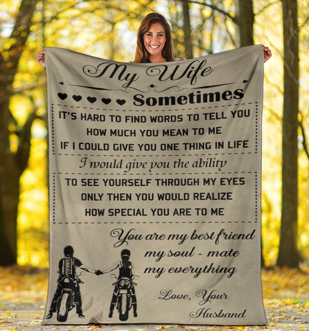 To My Wife Premium Fleece Blanket