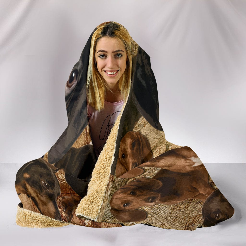 Dachshund Hooded Blanket