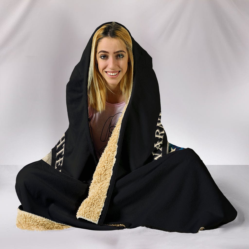 Daughter Protected By Veteran Hooded Blanket