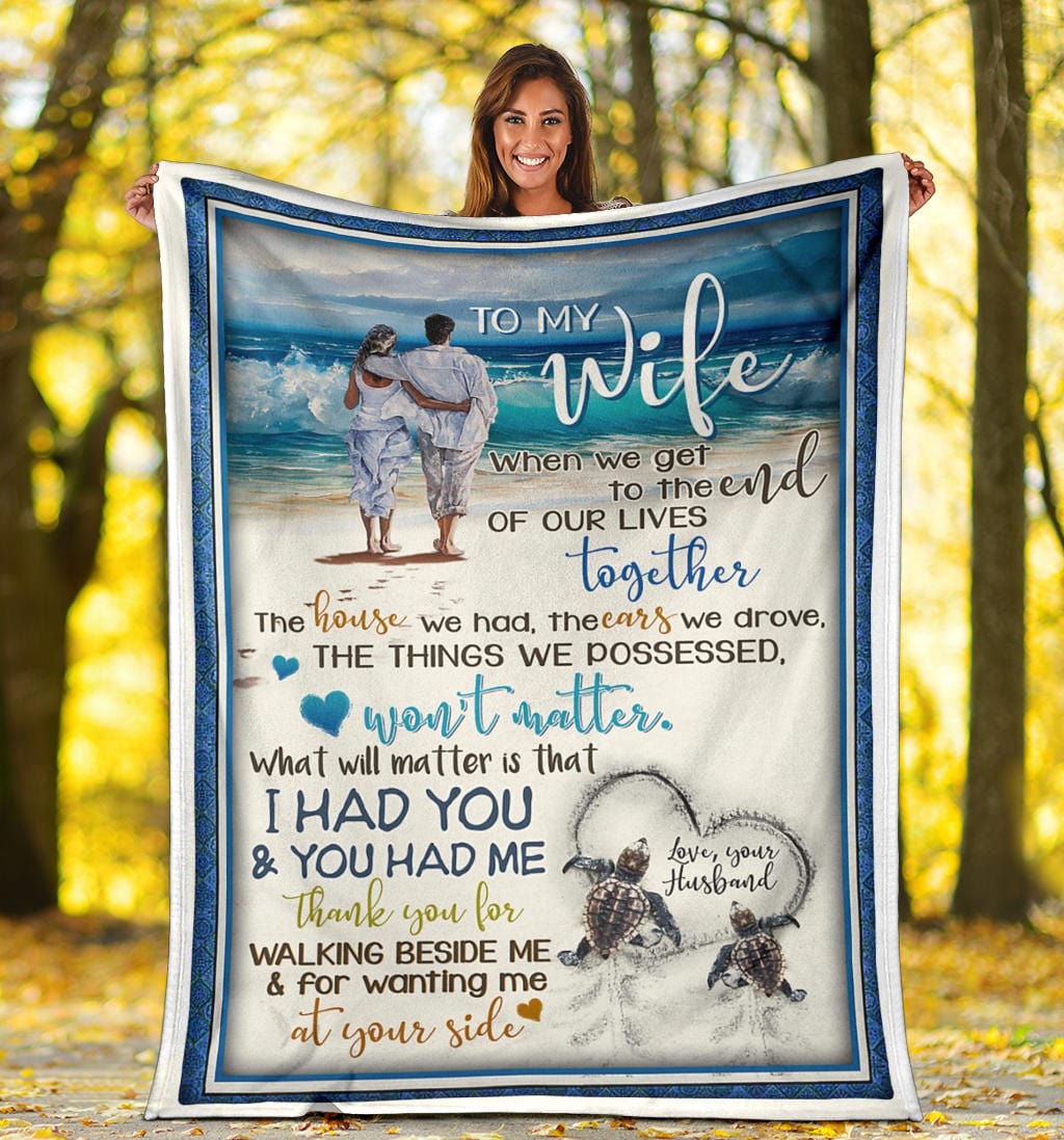 To My Wife Premium Fleece Blanket