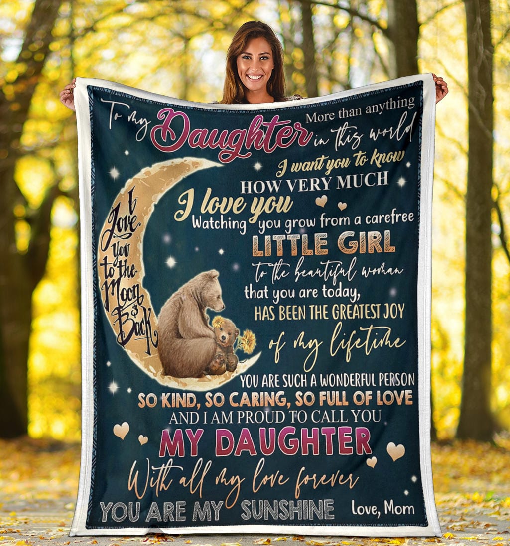 To My Daughter Premium Fleece Blanket