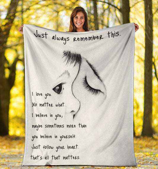 Just Always Remember This Premium Fleece Blanket