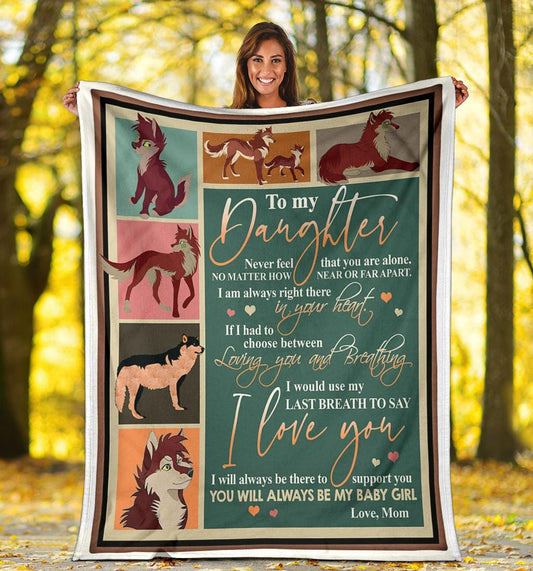 To Daughter From Mom Premium Fleece Blanket