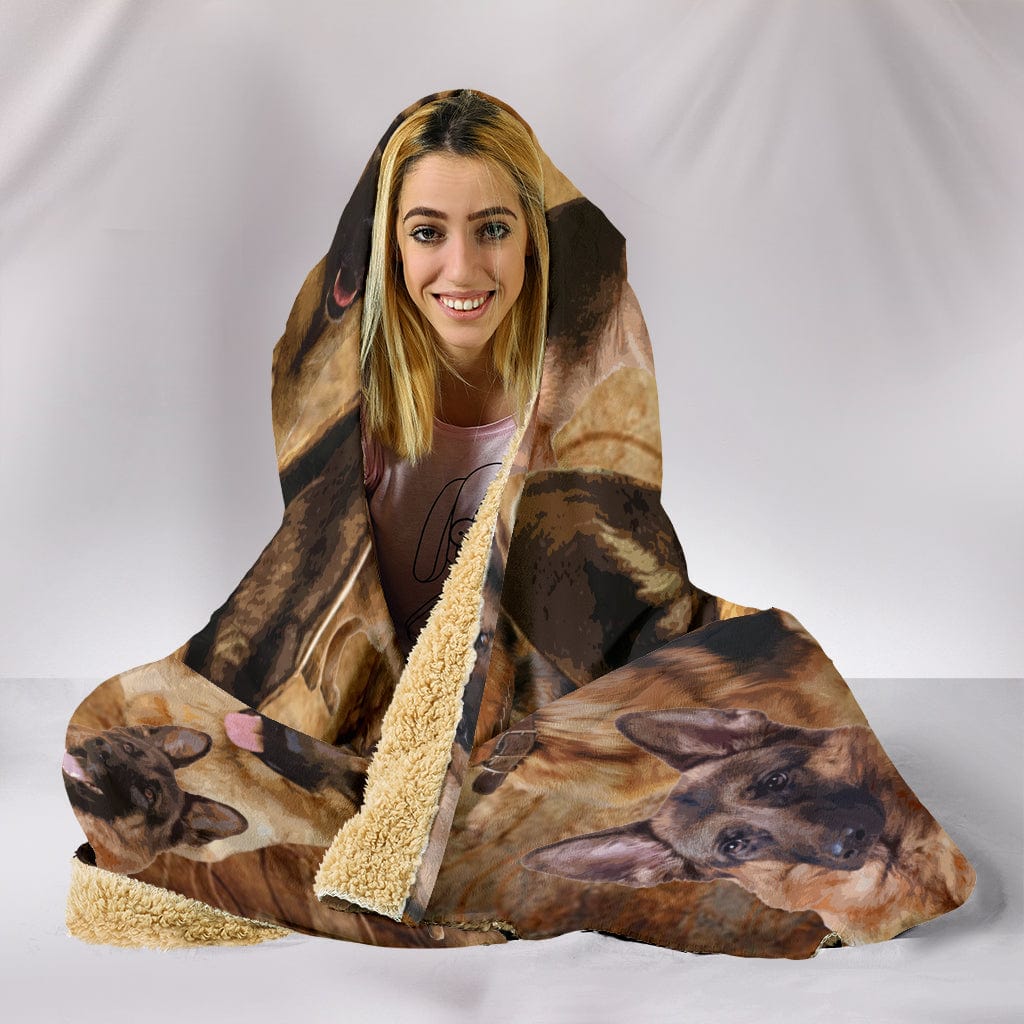 German Shepherd Hooded Blanket