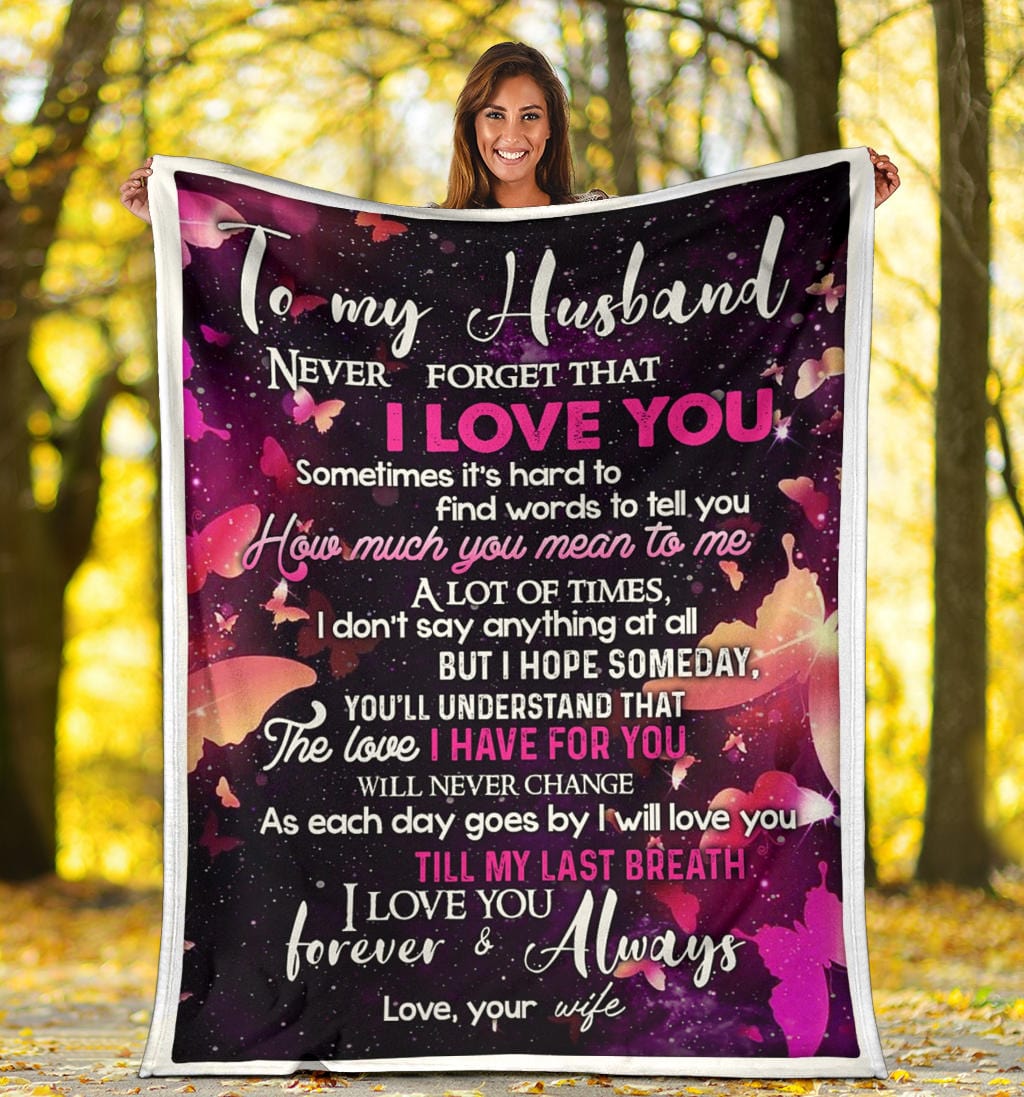 To My Husband Premium Fleece Blanket