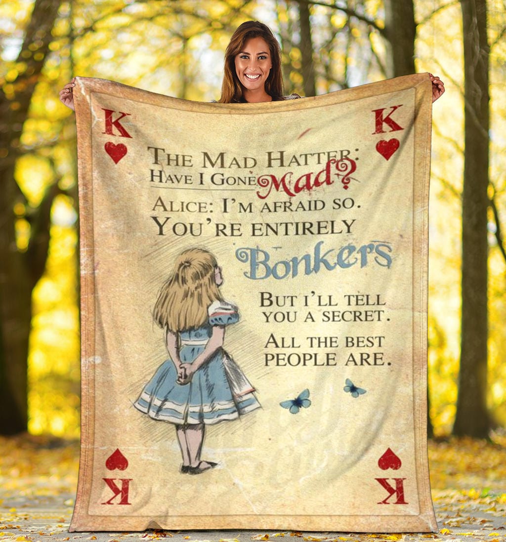 The Mad Hatter Premium Fleece Blanket