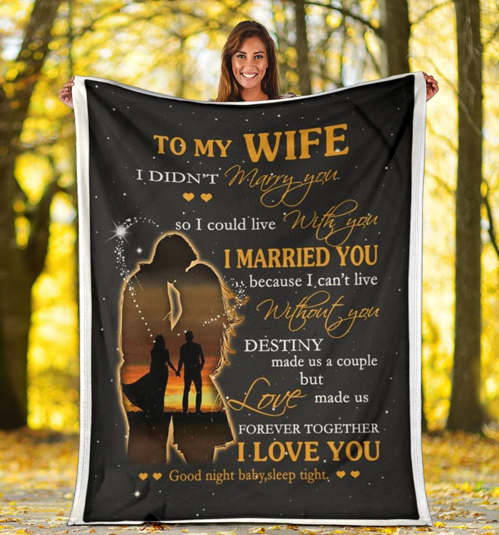 To My Wife Premium Fleece Blanket