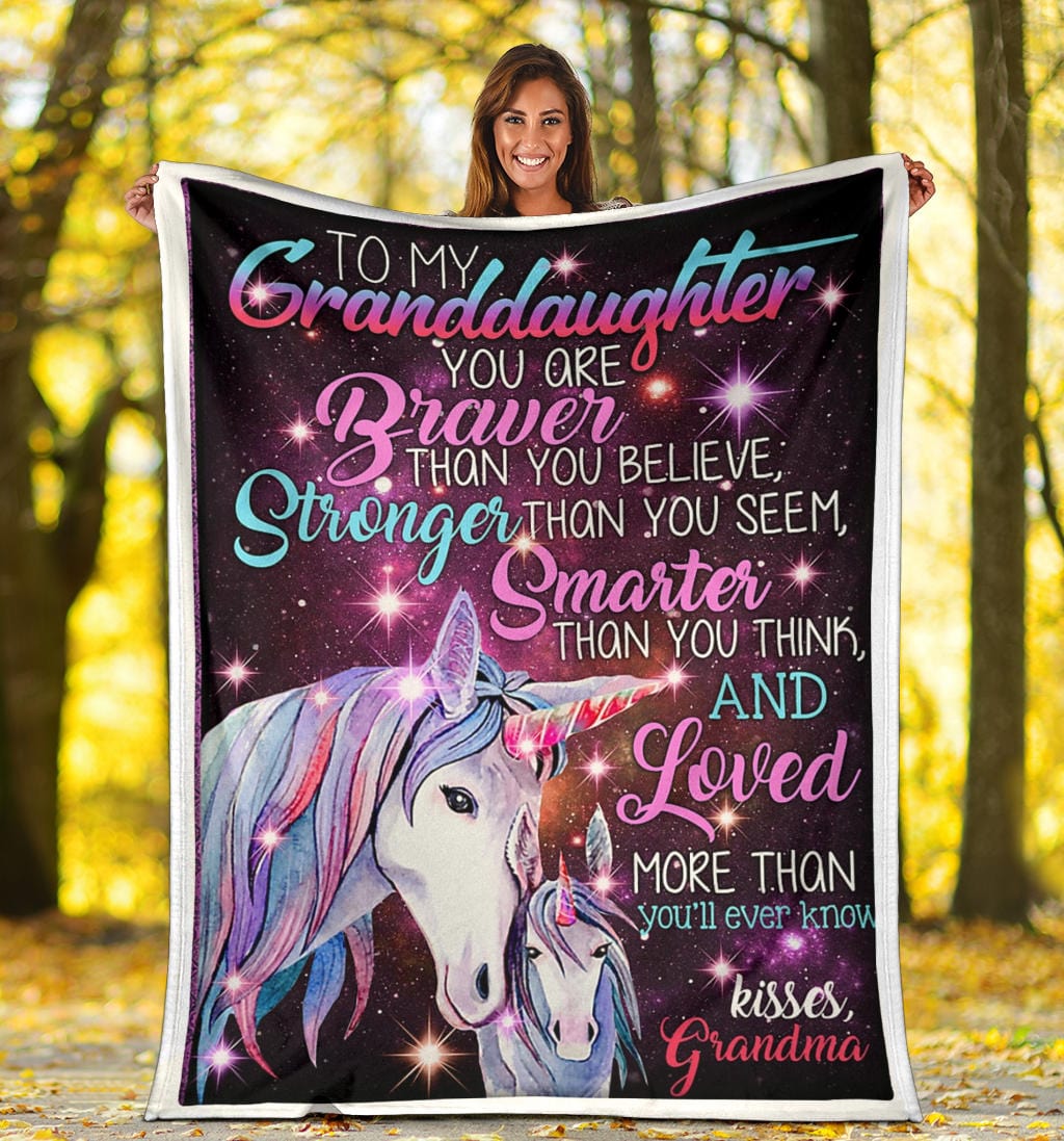 To My Granddaughter Premium Fleece Blanket