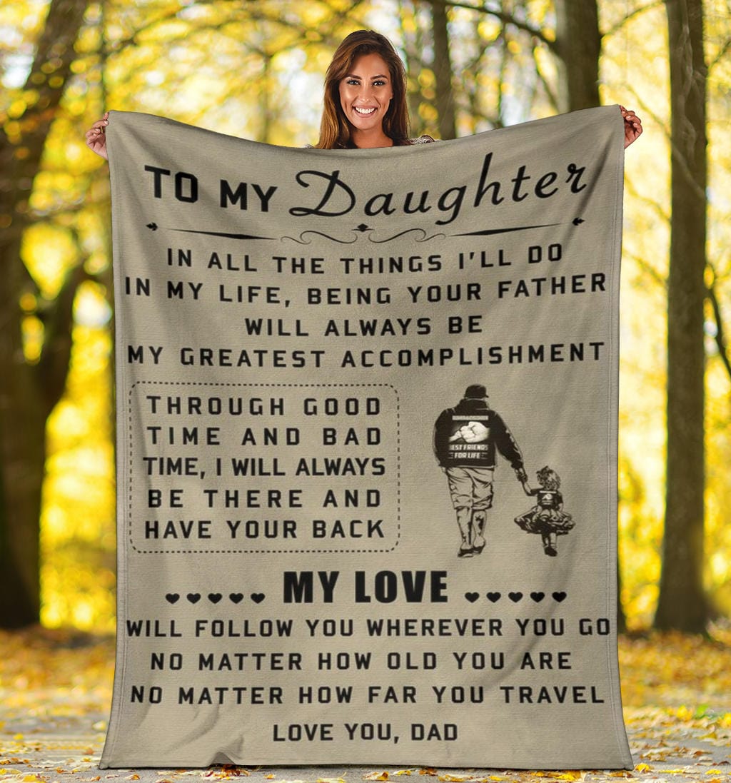 To My Daughter Premium Fleece Blanket