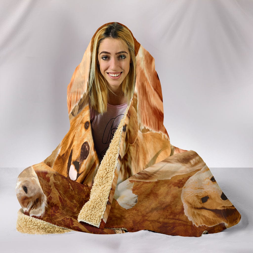 Golden Retriever Hooded Blanket