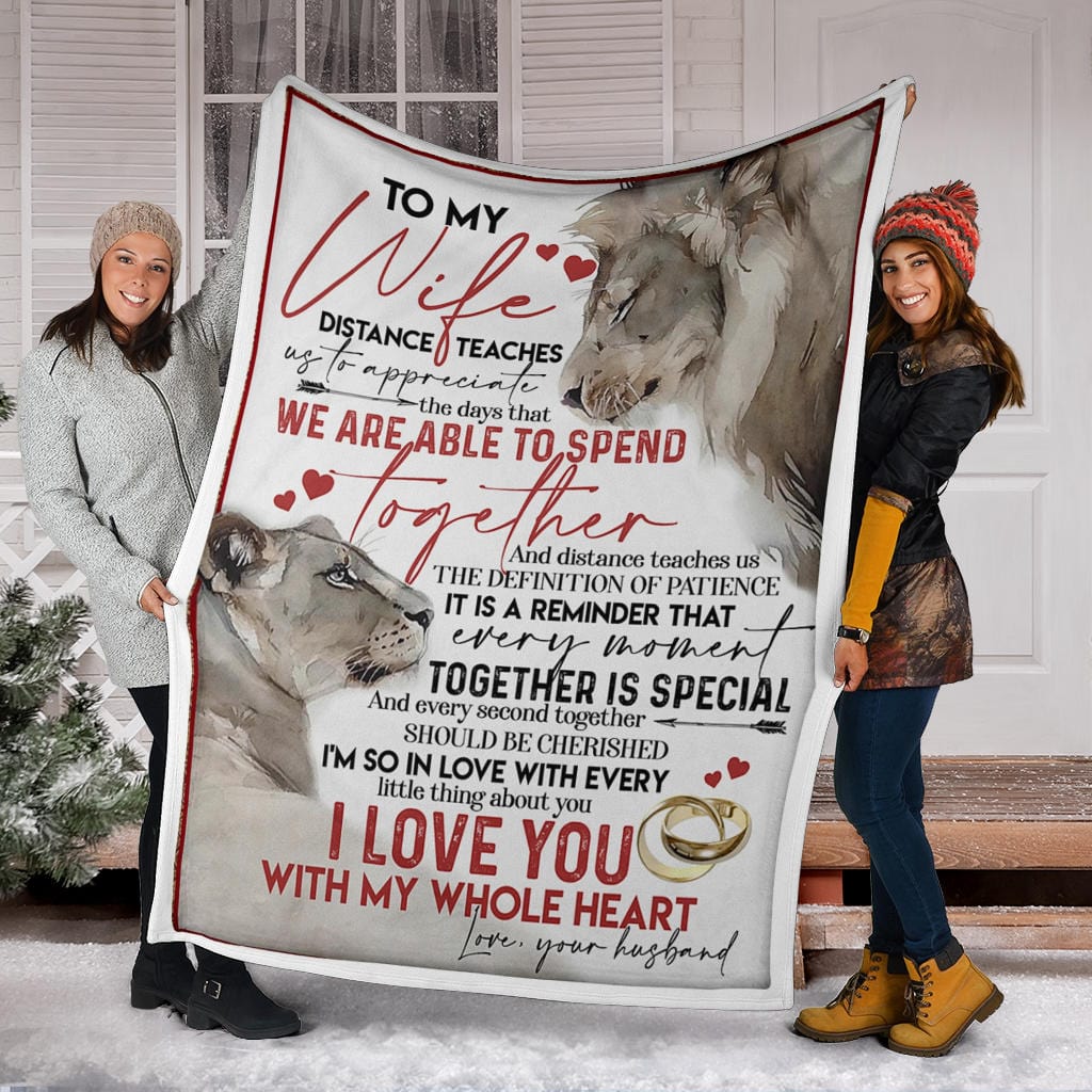 To My Wife Premium Fleece Blanket