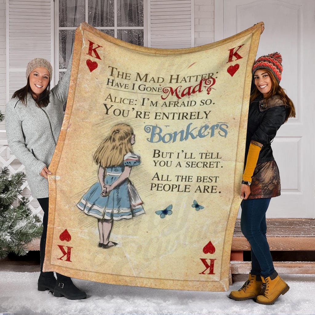 The Mad Hatter Premium Fleece Blanket