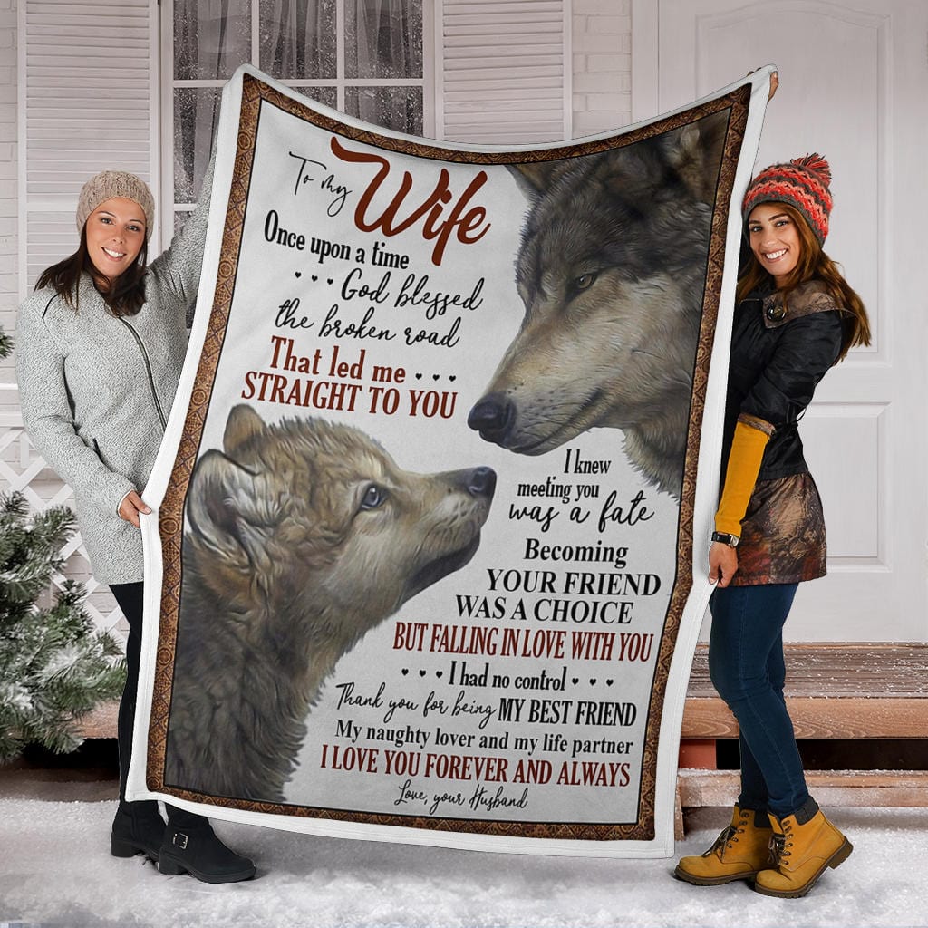 To My Wife Premium Fleece Blanket