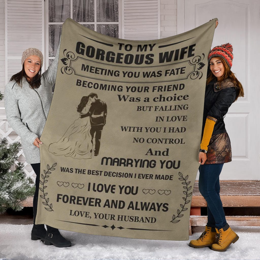 My Gorgeous Wife Premium Fleece Blanket