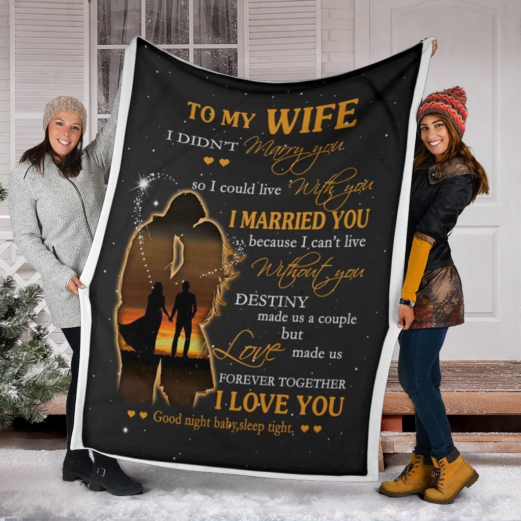 To My Wife Premium Fleece Blanket