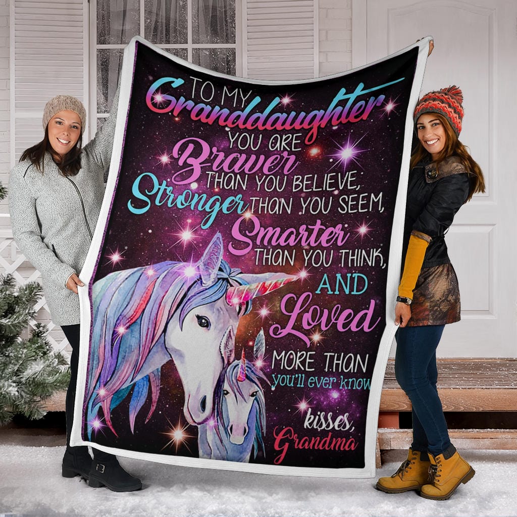 To My Granddaughter Premium Fleece Blanket