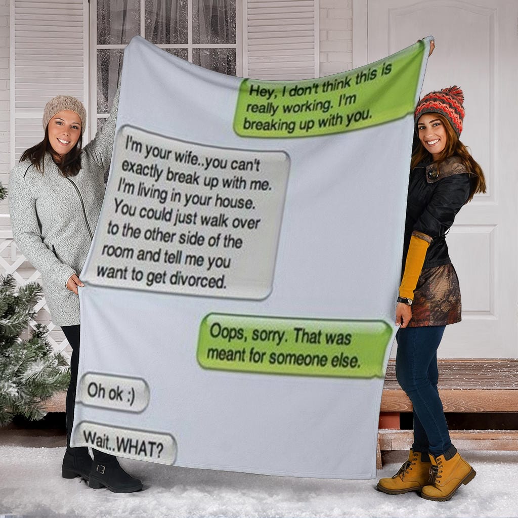 I Don't Think Text Premium Fleece Blanket