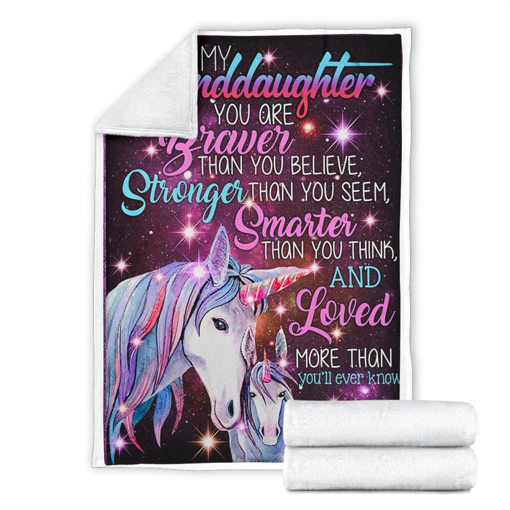 To My Granddaughter Premium Fleece Blanket